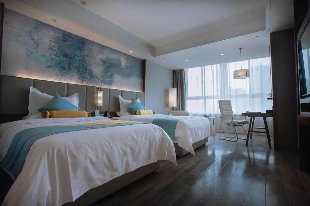 Bed in GreenTree Eastern Hotel Suqian Sihong Executive Center