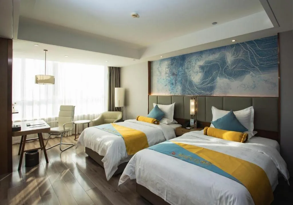 Bed in GreenTree Eastern Hotel Suqian Sihong Executive Center