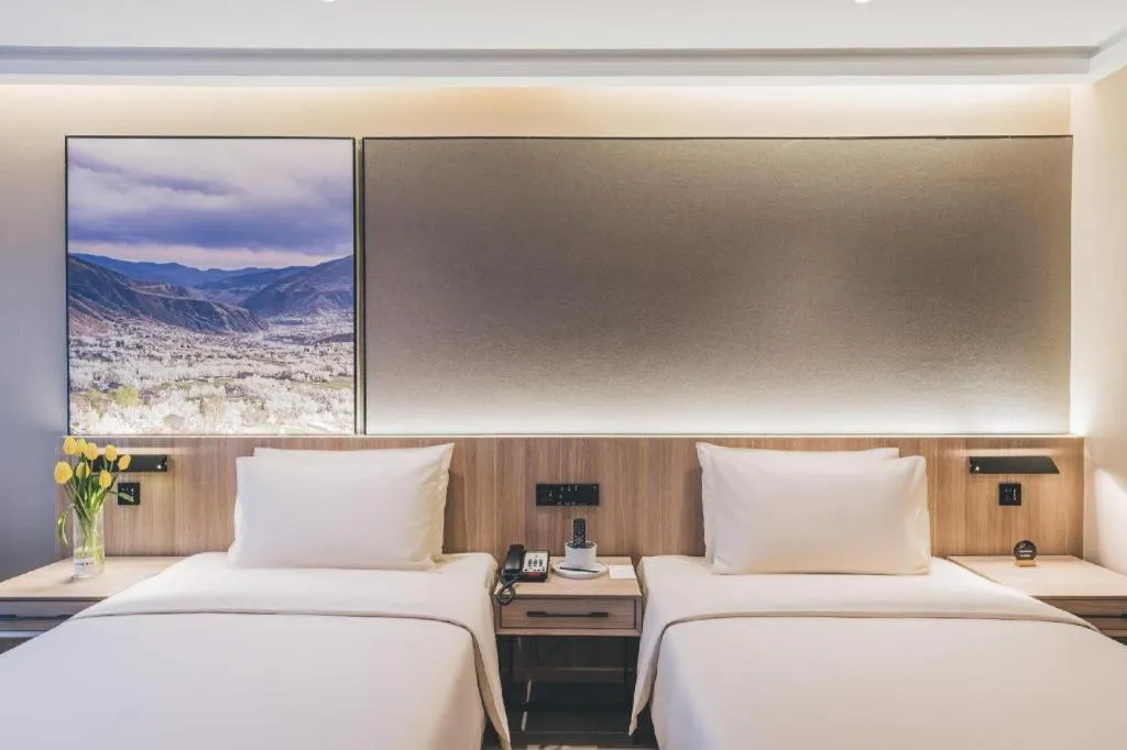 Bed in Atour Light Hotel Chengdu Wuhou Shuangnan Hongpailou Road