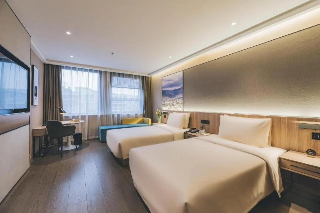 Bed in Atour Light Hotel Chengdu Wuhou Shuangnan Hongpailou Road