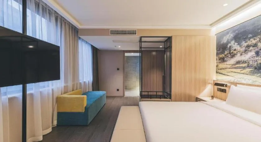Bed in Atour Light Hotel Chengdu Wuhou Shuangnan Hongpailou Road