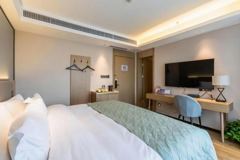 Bed in Gya Hotel Nantong Nanshang Lake Street Wanda Plaza