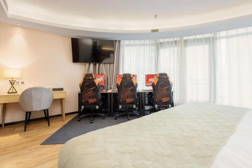 Bed in Gya Hotel Nantong Nanshang Lake Street Wanda Plaza