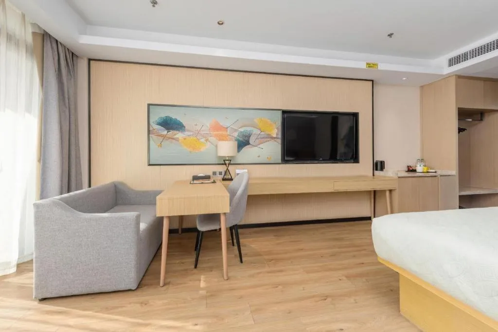 Bed in Gya Hotel Nantong Nanshang Lake Street Wanda Plaza