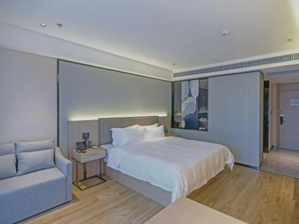 Bed in Gya Hotel Nantong Nanshang Lake Street Wanda Plaza