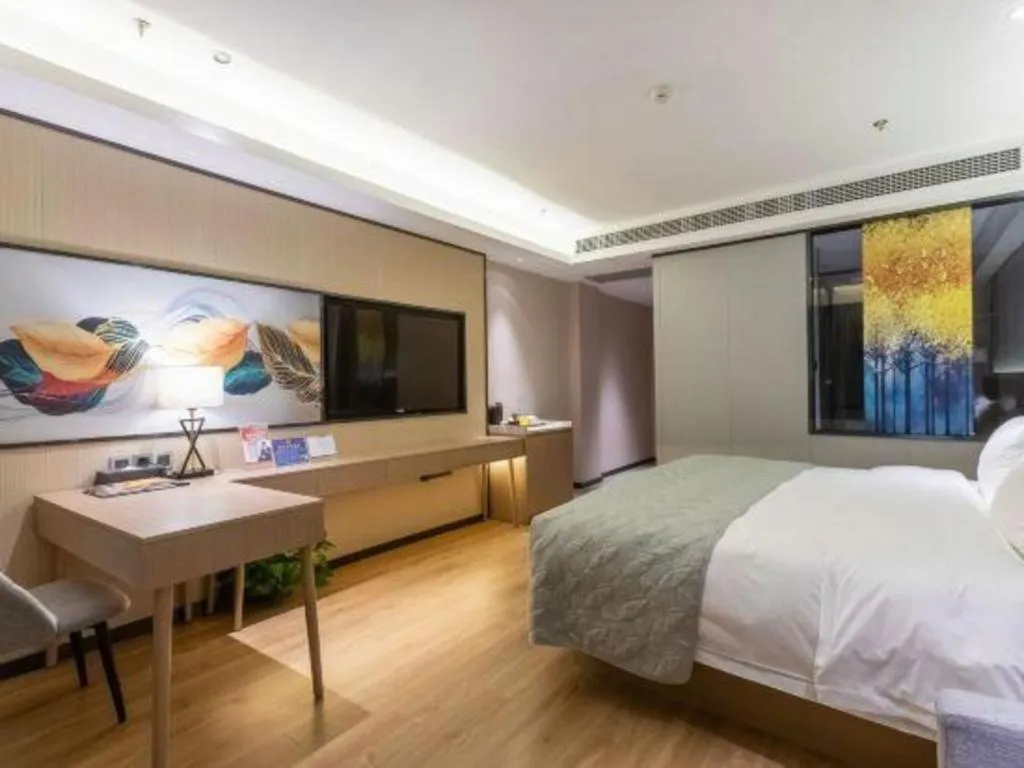 Bed in Gya Hotel Nantong Nanshang Lake Street Wanda Plaza