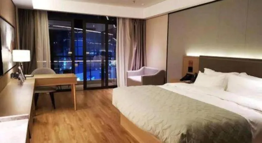 Bed in Gya Hotel Nantong Nanshang Lake Street Wanda Plaza