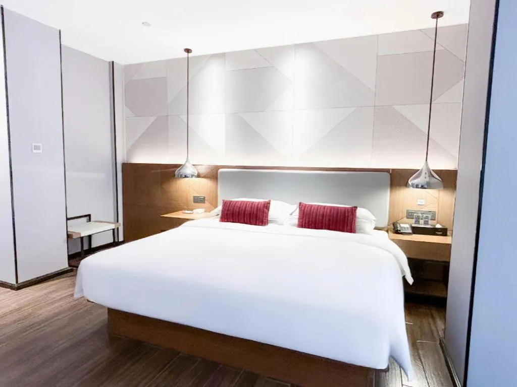 Bed in Borrman Hotel Guigang Pingnan Donghu