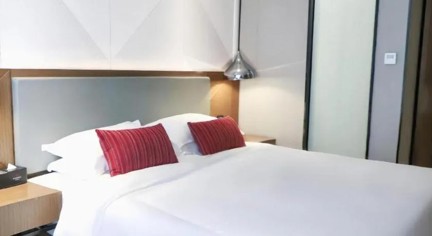 Bed in Borrman Hotel Guigang Pingnan Donghu