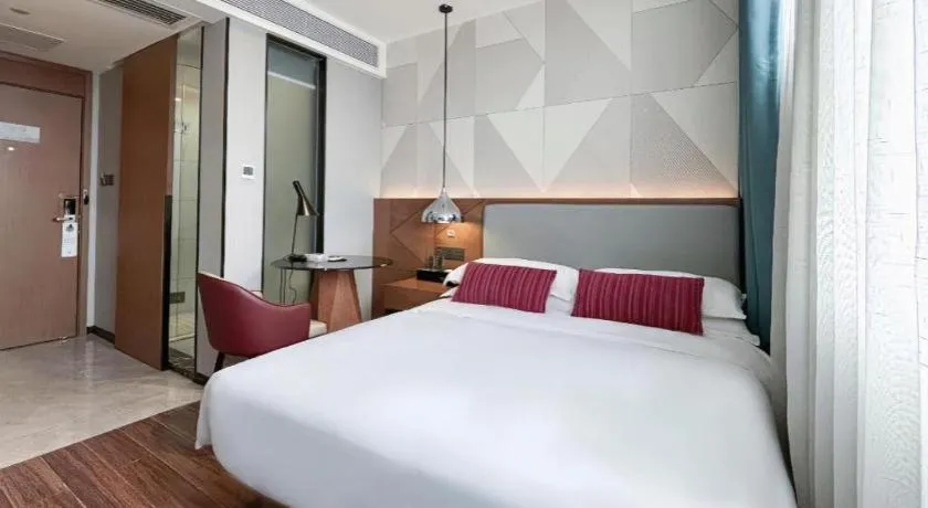 Bed in Borrman Hotel Guigang Pingnan Donghu