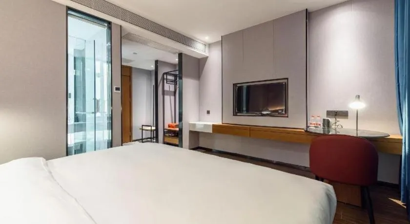 Bed in Borrman Hotel Guigang Pingnan Donghu