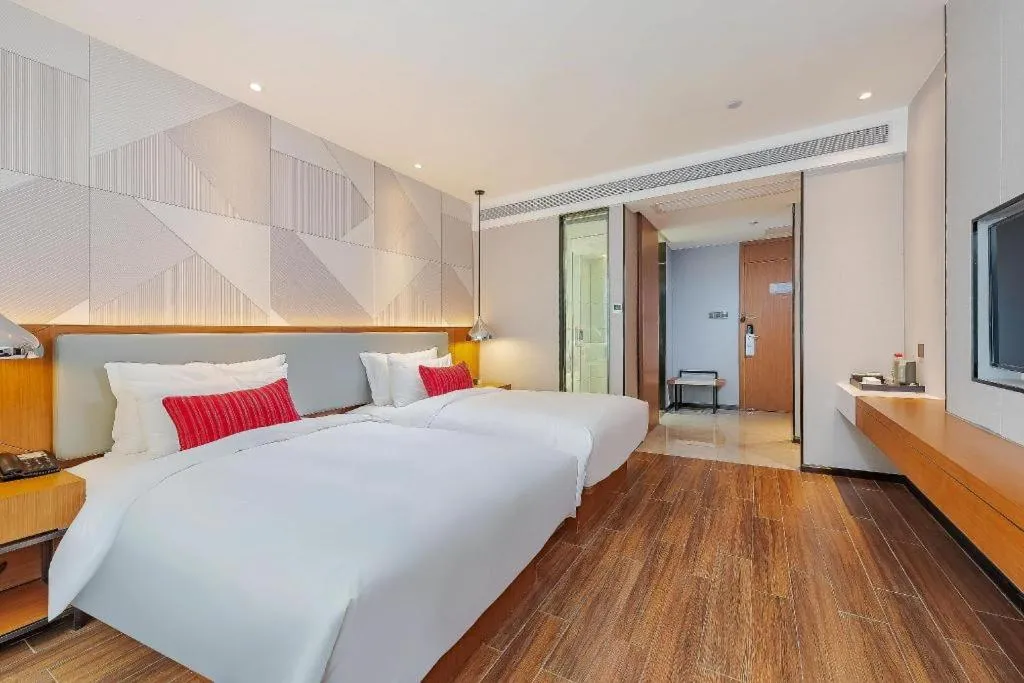 Bed in Borrman Hotel Guigang Pingnan Donghu