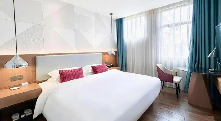 Bed in Borrman Hotel Guigang Pingnan Donghu