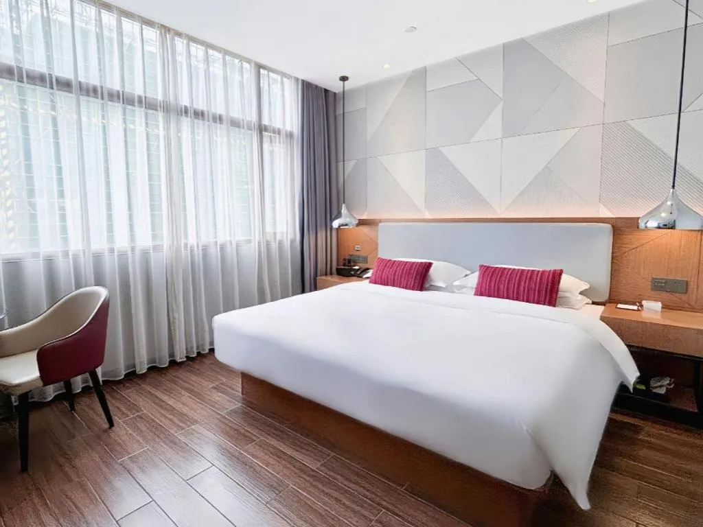 Bed in Borrman Hotel Guigang Pingnan Donghu