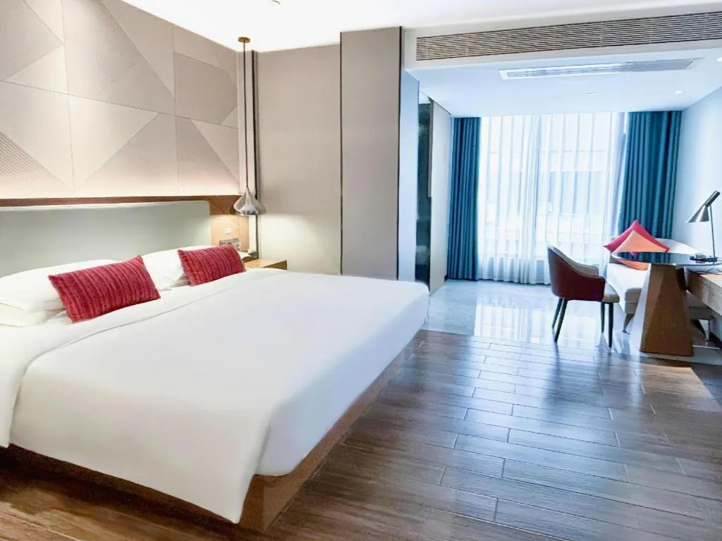 Bed in Borrman Hotel Guigang Pingnan Donghu