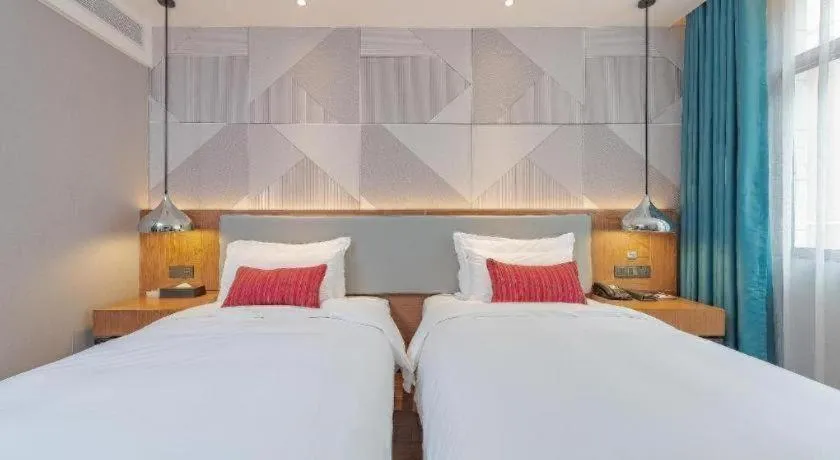 Bed in Borrman Hotel Guigang Pingnan Donghu