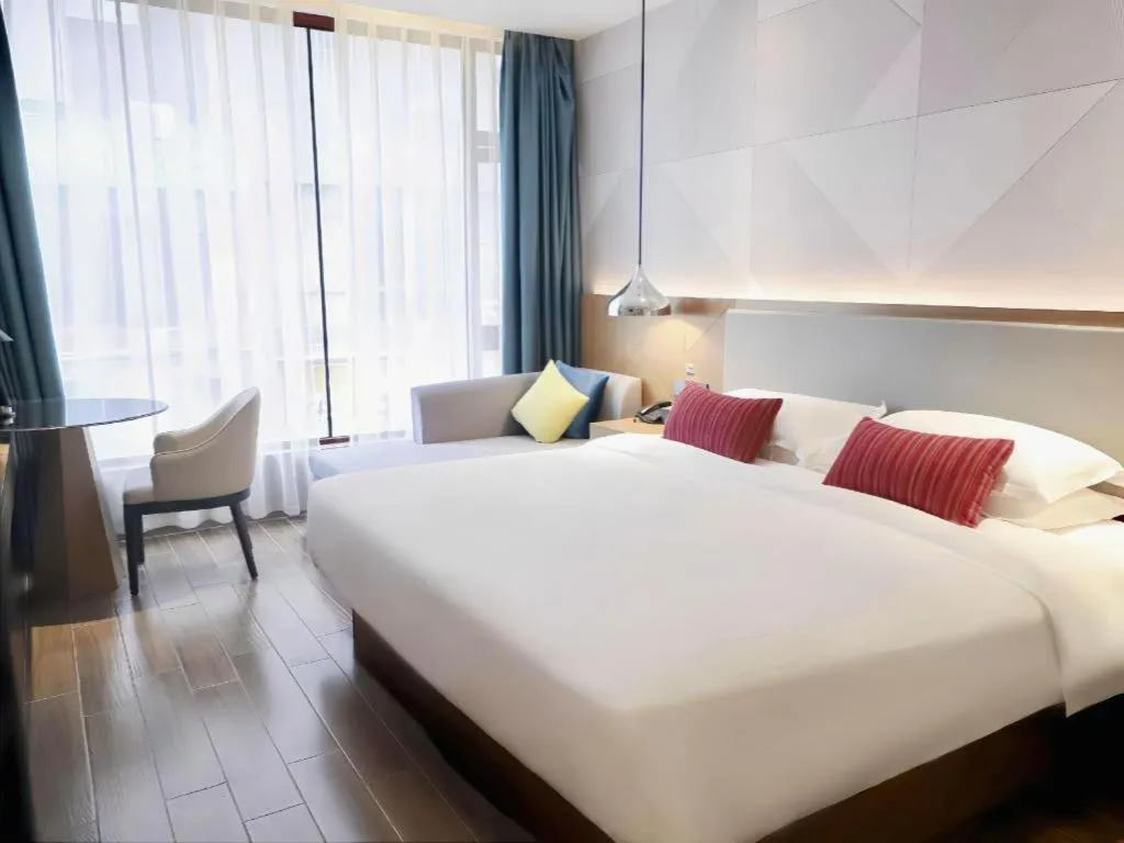 Bed in Borrman Hotel Guigang Pingnan Donghu