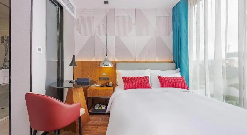 Bed in Borrman Hotel Guigang Pingnan Donghu