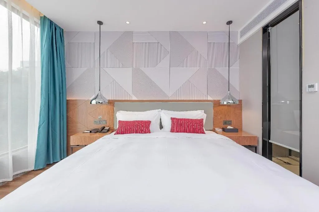 Bed in Borrman Hotel Guigang Pingnan Donghu