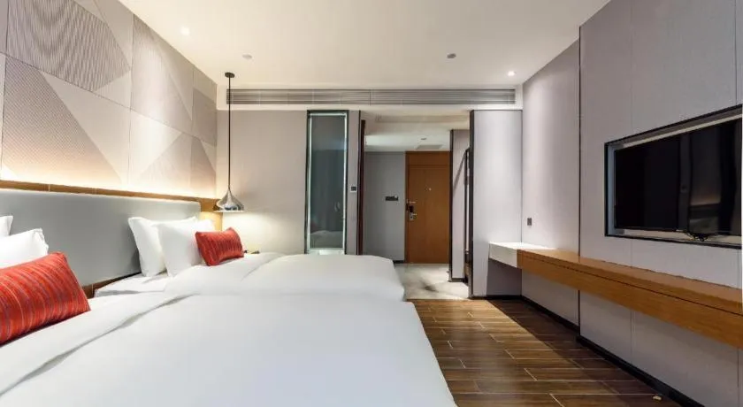 Bed in Borrman Hotel Guigang Pingnan Donghu