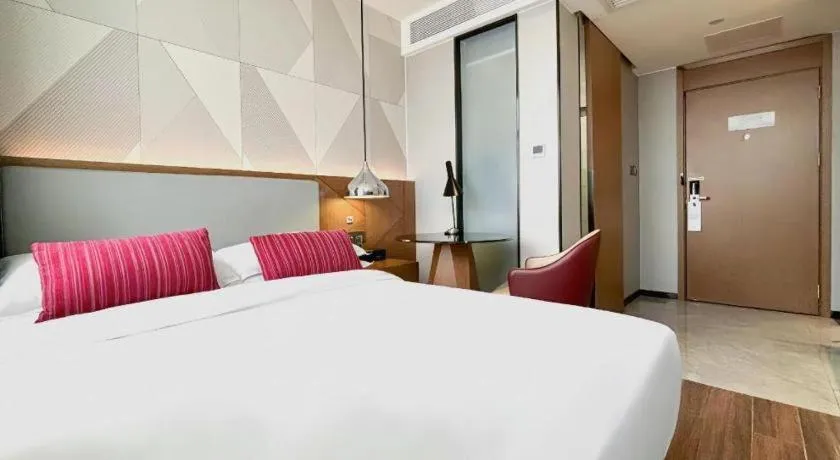 Bed in Borrman Hotel Guigang Pingnan Donghu