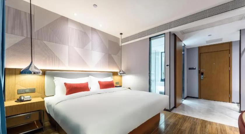 Bed in Borrman Hotel Guigang Pingnan Donghu