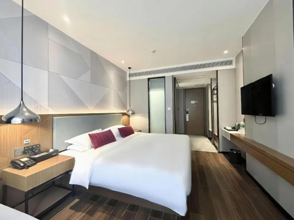 Bed in Borrman Hotel Guigang Pingnan Donghu