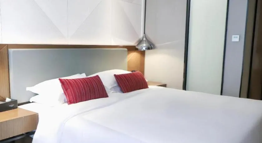 Bed in Borrman Hotel Guigang Pingnan Donghu