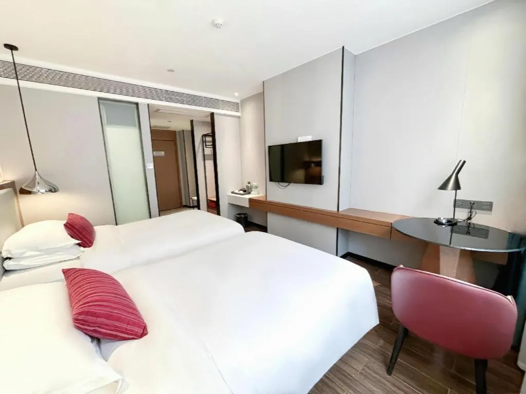 Bed in Borrman Hotel Guigang Pingnan Donghu