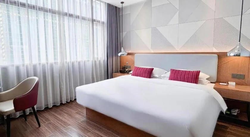 Bed in Borrman Hotel Guigang Pingnan Donghu