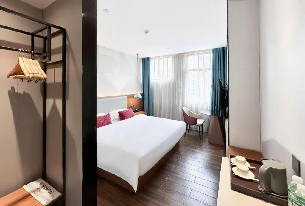 Bed in Borrman Hotel Guigang Pingnan Donghu