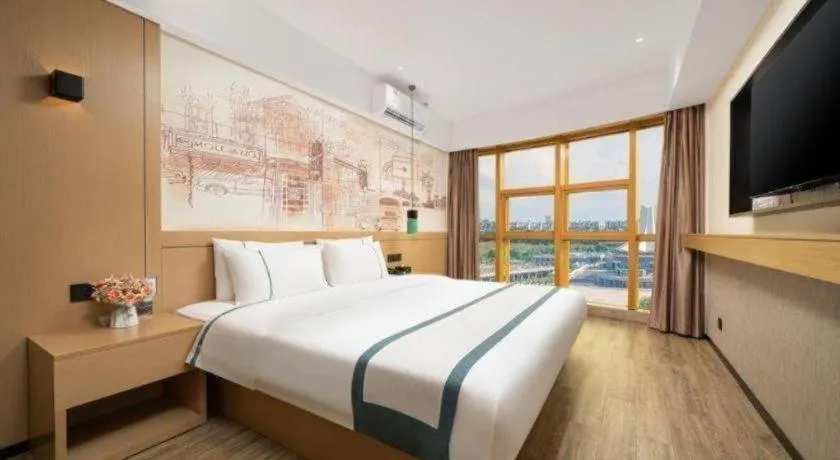 Bed in City Comfort Inn Nanning Exhibition Center Hangyang City Metro Station