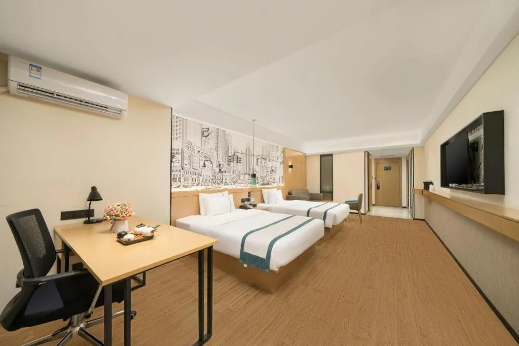 Bed in City Comfort Inn Nanning Exhibition Center Hangyang City Metro Station