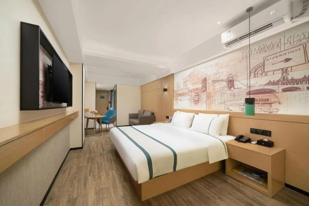 Bed in City Comfort Inn Nanning Exhibition Center Hangyang City Metro Station