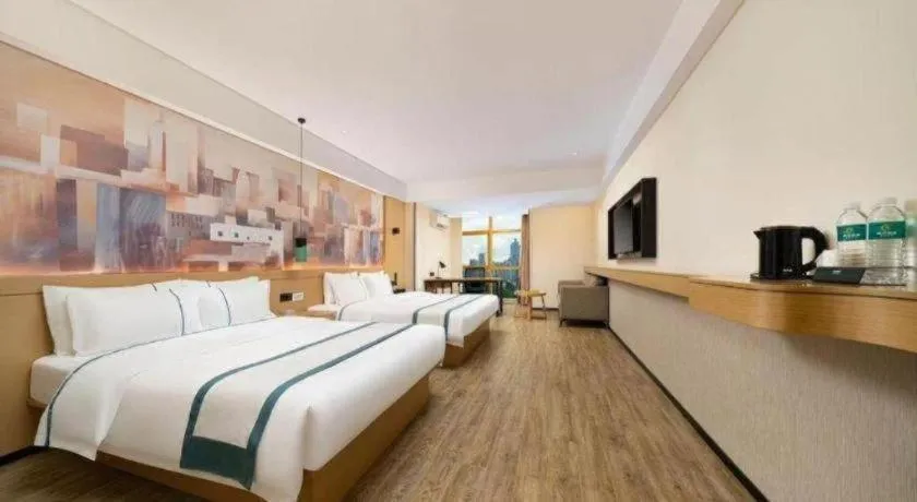 Bed in City Comfort Inn Nanning Exhibition Center Hangyang City Metro Station