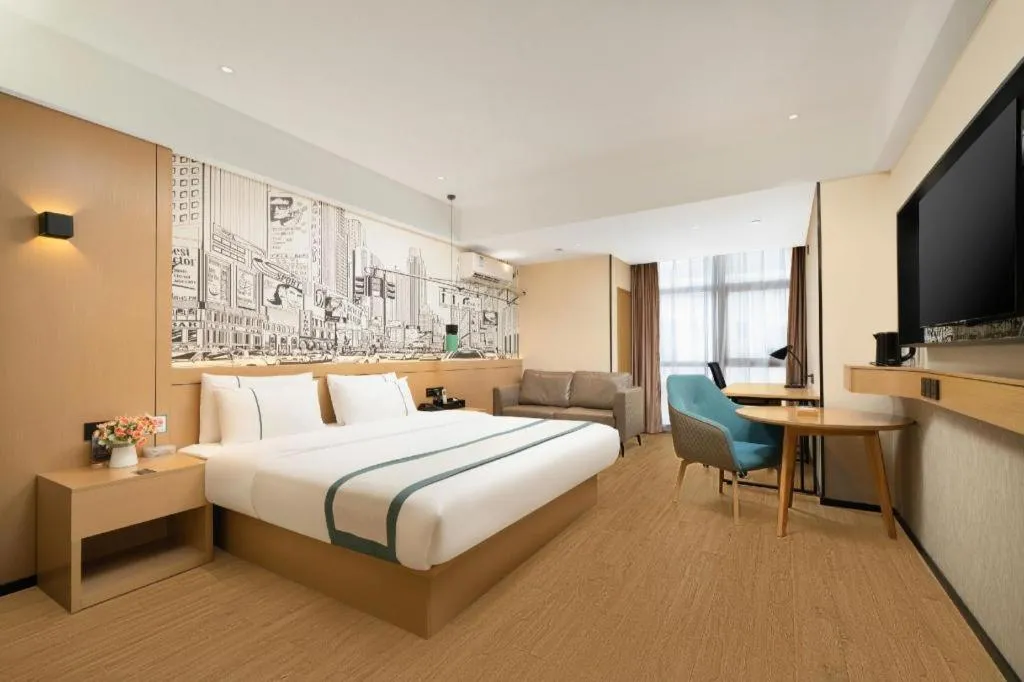 Bed in City Comfort Inn Nanning Exhibition Center Hangyang City Metro Station