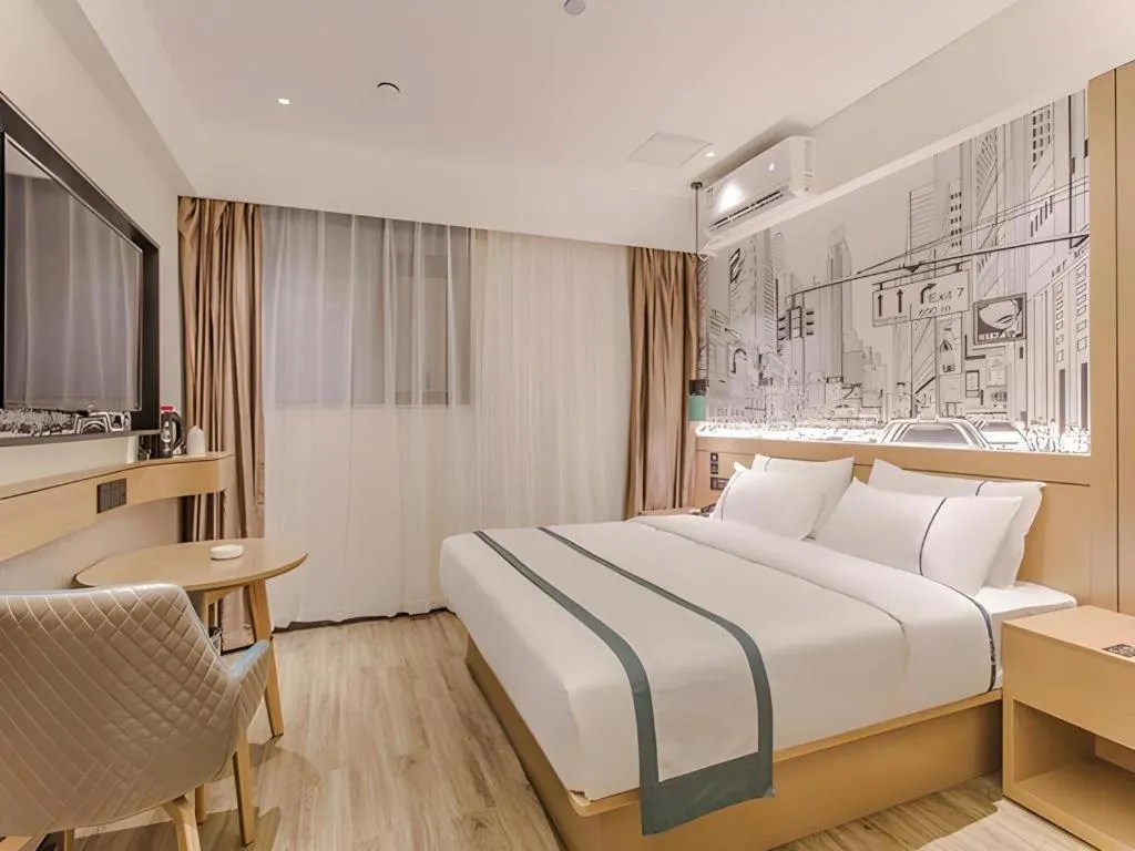 Bed in City Comfort Inn Nanning Exhibition Center Hangyang City Metro Station