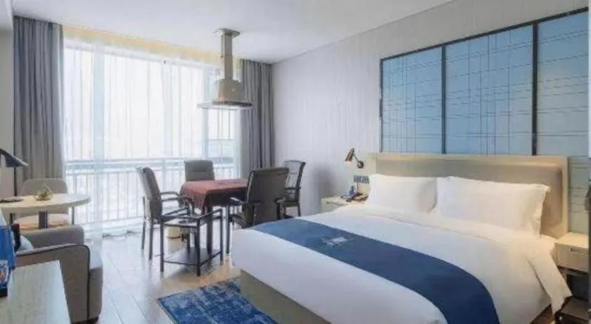 Bed in Echarm Hotel Changsha Yuelu Mountain West Bus Station Metro Station