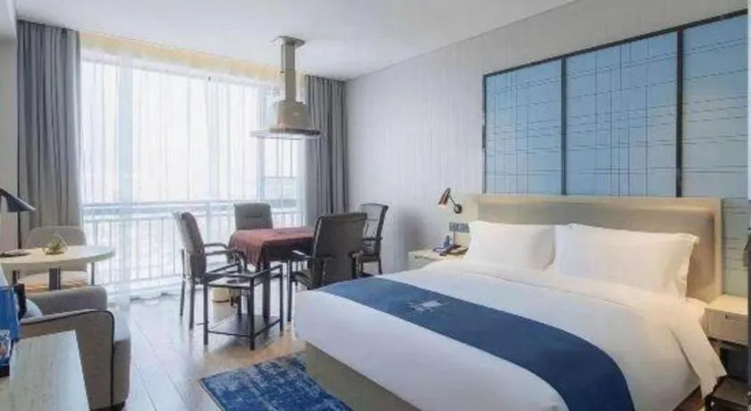 Bed in Echarm Hotel Changsha Yuelu Mountain West Bus Station Metro Station