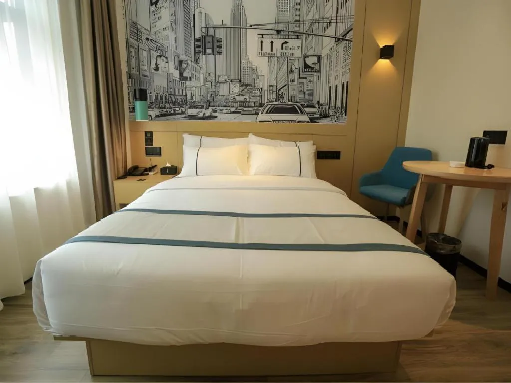 Bed in City Comfort Inn Nanchang Zhangshulin Shashagou Metro Station