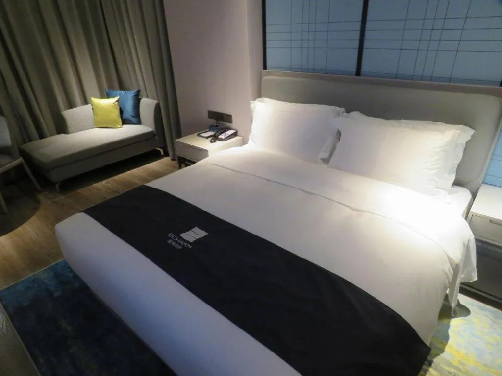Bed in Echarm Hotel Nanchang Bayi Square Metro Station Wushang MALL