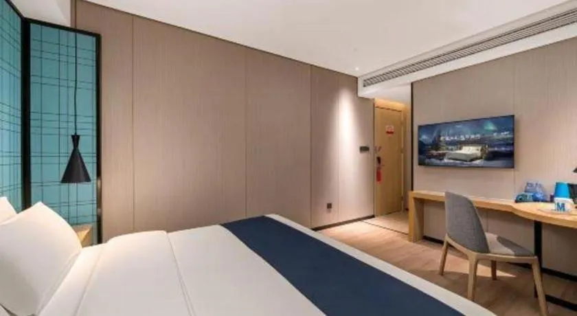 Bed in Echarm Hotel Nanchang Bayi Square Metro Station Wushang MALL