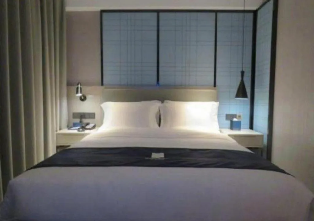 Bed in Echarm Hotel Nanchang Bayi Square Metro Station Wushang MALL