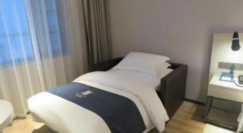 Bed in Echarm Hotel Nanchang Bayi Square Metro Station Wushang MALL
