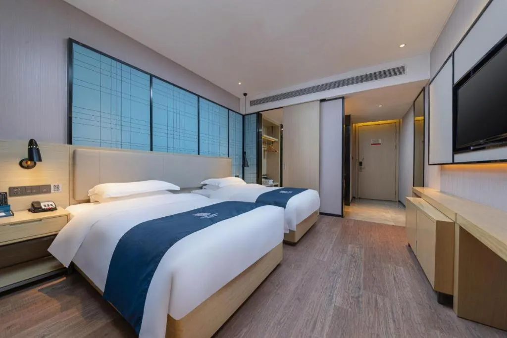 Bed in Echarm Hotel Nanchang Bayi Square Metro Station Wushang MALL