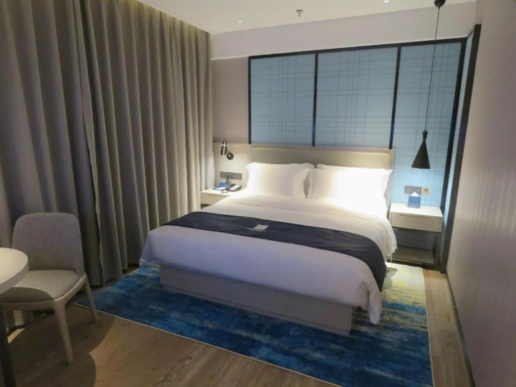 Bed in Echarm Hotel Nanchang Bayi Square Metro Station Wushang MALL