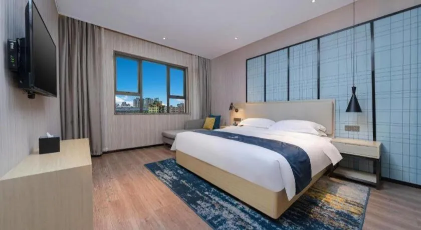 Bed in Echarm Hotel Nanchang Bayi Square Metro Station Wushang MALL