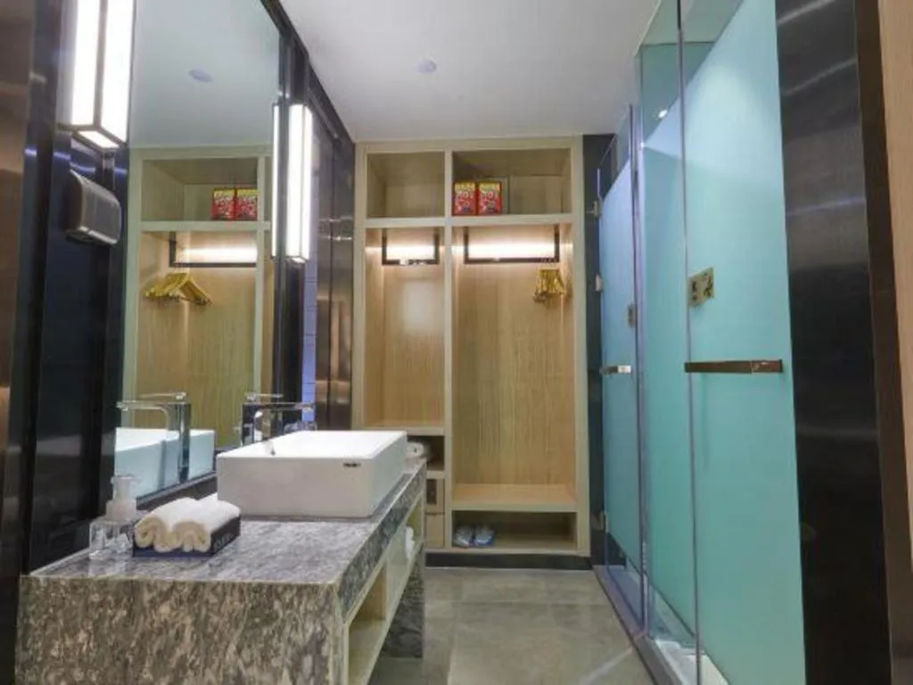 Bed in Echarm Hotel Nanchang Bayi Square Metro Station Wushang MALL