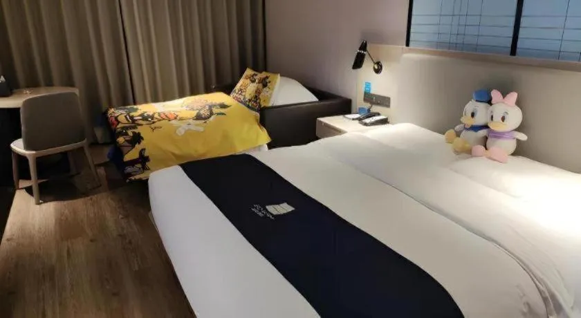 Bed in Echarm Hotel Nanchang Bayi Square Metro Station Wushang MALL
