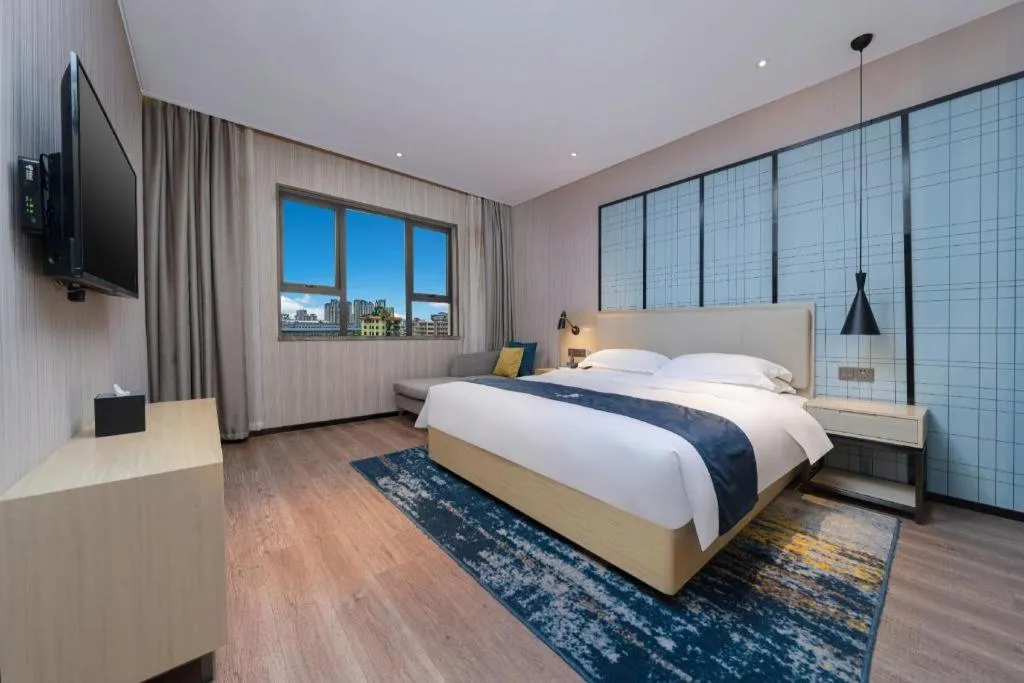 Bed in Echarm Hotel Nanchang Bayi Square Metro Station Wushang MALL